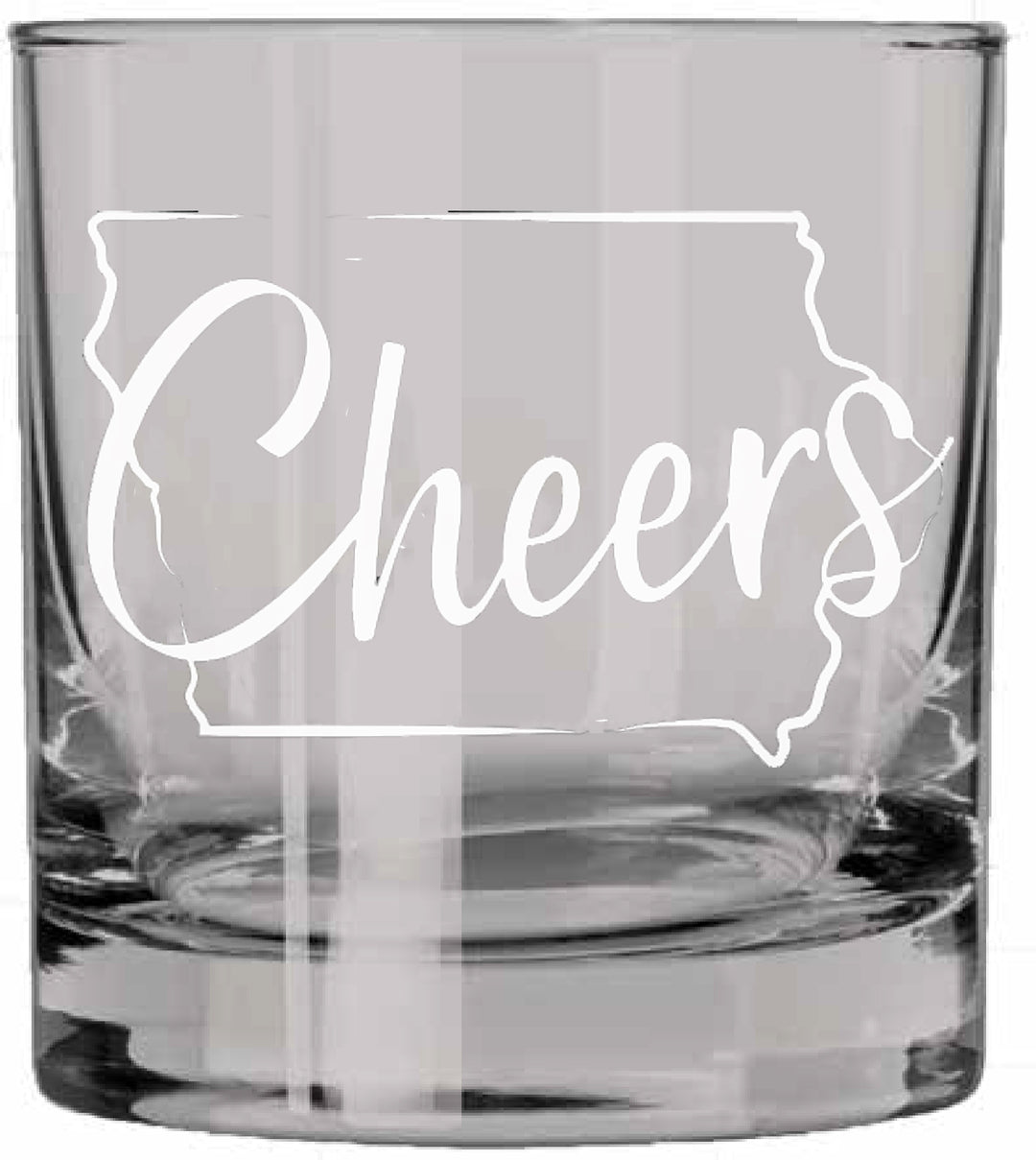Cheers Iowa Rocks Glass – Cheers Ink