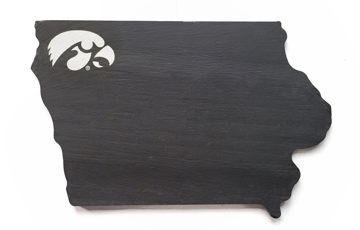 Iowa Hawkeyes Iowa Shaped Cheese Board by Cheers Ink